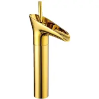 OEM Grifo de lavabo, latón de alta calidad, monomando, color dorado, conexión G3/8