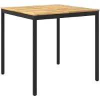 Syfax Mesa de Bar para Jardín NAARDEN Blanco lavado y negro