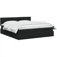 vidaXL Cama con almacenamiento LED, con colchón, color negro, 160 x 200 cm, tapizada