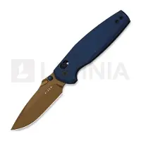 Kizer Cutlery Navaja Khamsin Nitro-V, Patterned Navy Blue Aluminum, Sunset Metal PVD