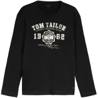 Tom Tailor Camiseta negro / offwhite