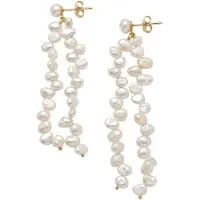 Purelei Pendientes 'Pearl Muse' oro / blanco perla
