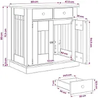 vidaXL : Mueble para jaula de perro, madera reciclada, 80 x 47,5 x 80 cm, material de madera