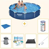 Bestway Steel Pro, piscina redonda - 366 x 76 cm - 7 piezas - Modelo S22101