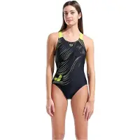 Arena - Women's Foliage Swimsuit V Back Lb - Traje de baño size 40, multicolor