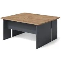 Vicco Conjunto de mesas de centro Duvo Roble dorado/Antracita 135 x 50 cm Juego de 2, Model 61305