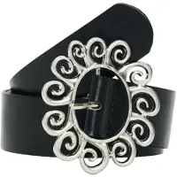 Desigual , Cinturón Piel Sol, Cow Leather, Negro, 85