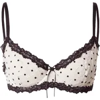 Hunkemoller Sujetador 'Dolly' negro / blanco cáscara de huevo
