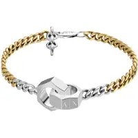 Armani Exchange Pulsera 'CLASSIC' oro / plata