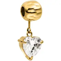 Purelei Colgante 'White Heart' oro / transparente