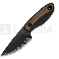 Kizer Cutlery Finch 1134A1, Black Acid Washed 3 Layer Composite Steel, Black G10/Mkuruti Wood cuchillo fijo, diseño de Vincent Rizzo