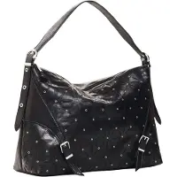 Desigual , Bolso Hombro Grande, Poliamida, Negro, U