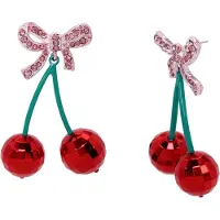 Betsey johnson Pendientes 'Sweetheart' jade / eosin / rojo