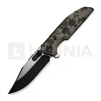 We Knife Navaja Muster, Desert Terrain Titanium, Black Stonewash/Satin