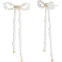 Coach Pendientes oro / blanco perla