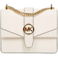Michael Kors Bolso de hombro 'Greenwich Small Flap Crossbody Bag' crema