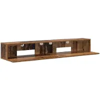 Syfax Mesa de estudio de madera reciclada, 110 x 36 x 19,5 cm, fabricada con material de madera