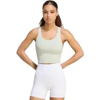 Adidas adidasCamiseta de tirantes con sujetador integrado para impacto medio All Me L Halo Green Mujer