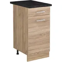 Vicco Mueble bajo de cocina R-Line Sonoma/Roble dorado 40 cm encimera Antracita, Model 61173