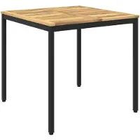 vidaXL : Mesa de jardín, blanco y , 80 x 80,5 x 75 cm