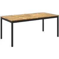vidaXL : Mesa de jardín, color blanco y , 147 x 88,5 x 75 cm