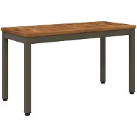 vidaXL Banco de jardín, 80,5 x 35 x 45 cm, madera maciza de acacia, color natural y café