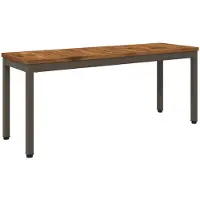 vidaXL Banco de jardín, 108,5 x 35 x 45 cm, madera maciza de acacia, diseño rectangular