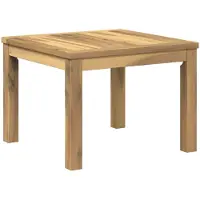 Syfax Mesa de centro blanca, 50 x 48,5 x 36 cm, madera maciza de acacia