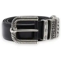 Ba&sh para mujer. 2E24BERK Cinturón de Piel Berkane negro (75cm), Casual, outlet 2026.
