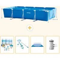 Intex Piscina rectangular de estructura - 450x220x84 cm - de 5 piezas - Modelo S20848