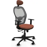 Piqueras Y Crespo Silla de oficina con reposacabezas, marca Jorquera , modelo 1D036N1, color marrón