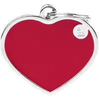 My Family Placa De Identificación Para Mascotas Hecha A Mano Con Forma De Corazón Grande