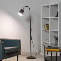 LUMILED Lámpara de pie , lámpara de pie moderna, casquillo E27, con altura ajustable, lámpara de pie para sala de estar, lámpara de lectura, lámpara de pie para sala de estar, dormitorio y oficina