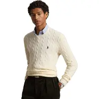 Ralph Lauren para hombre. 710876762010 Jersey de lana y cachemira blanco crema (XL), Casual, Clásico, outlet 2026.