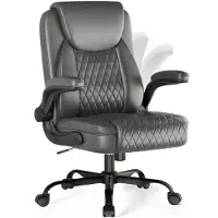 GTPLAYER Silla de oficina , ergonómica, silla de escritorio, sillón de ejecutivo con respaldo alto, reposabrazos abatibles, altura ajustable y asiento extra ancho