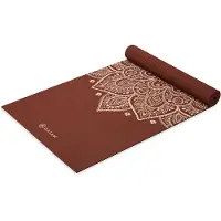 Gaiam - Sundial Flower Yoga Mat 5 mm Classic Printed - Esterilla de yoga size 61 x 173 x 0,5 cm, marrón