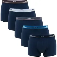 BOSS Calzoncillo boxer azul noche / marrón / greige / blanco