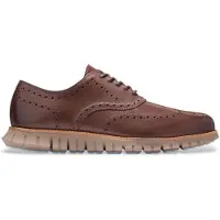 Cole Haan para hombre. C45383 Zapatos de Piel Zerogrand Remastered Wingtip Oxford marrón (43), Plano, Cordones, Casual, Clásico, o