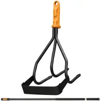 Fiskars Cabezal cultivador manual OneClick con azada + mango de 119-174 cm