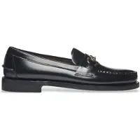 Sebago para hombre. 7001570 Mocasines de Piel Classic Joe negro (43), Plano, 1 a 3cm, Ninguno, Casual, Fiesta, Clásico, outlet 2026.