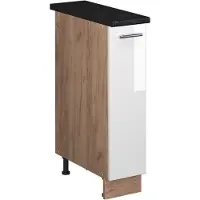 Vicco Mueble de botica Fame-Line Blanco alto brillo/Roble dorado 20 cm, ET Antracita, Model 62135