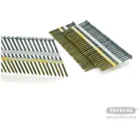 Prebena Clavos de cabeza redonda para 8F-RK100 | Paquete (3000) Clavos RK28X de 65 mm, color