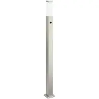 vidaXL Juego de 3 faroles con sensor, 110 cm, acero inoxidable, IP44