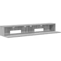 Syfax Mesa de estudio Sonoma gris, 130 x 36 x 19,5 cm, fabricada en material de madera