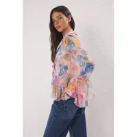 Trendyol Blusa zafiro / jade / albaricique / rosa pastel