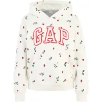 Gap Tall Sudadera 'New Heritage' beige claro / verde oscuro / rojo