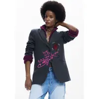 Desigual Blazer grafito / gris claro / rosa claro
