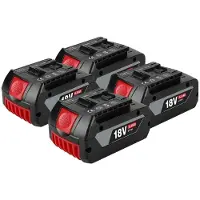 OEM Batería recargable, 18V, capacidad de 6000mAh, juego de 4 baterías de 6,0Ah