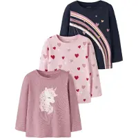 Name it Camiseta 'NMFNIA' azul oscuro / rosa / rosé