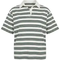 Trendyol Camiseta verde oscuro / rojo vino / blanco